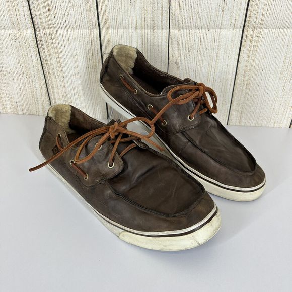 UGG Australia Boat Shoes Mens Lace Up Loafers Brown Bremerton Moc Toe Size 11.5 main image 8